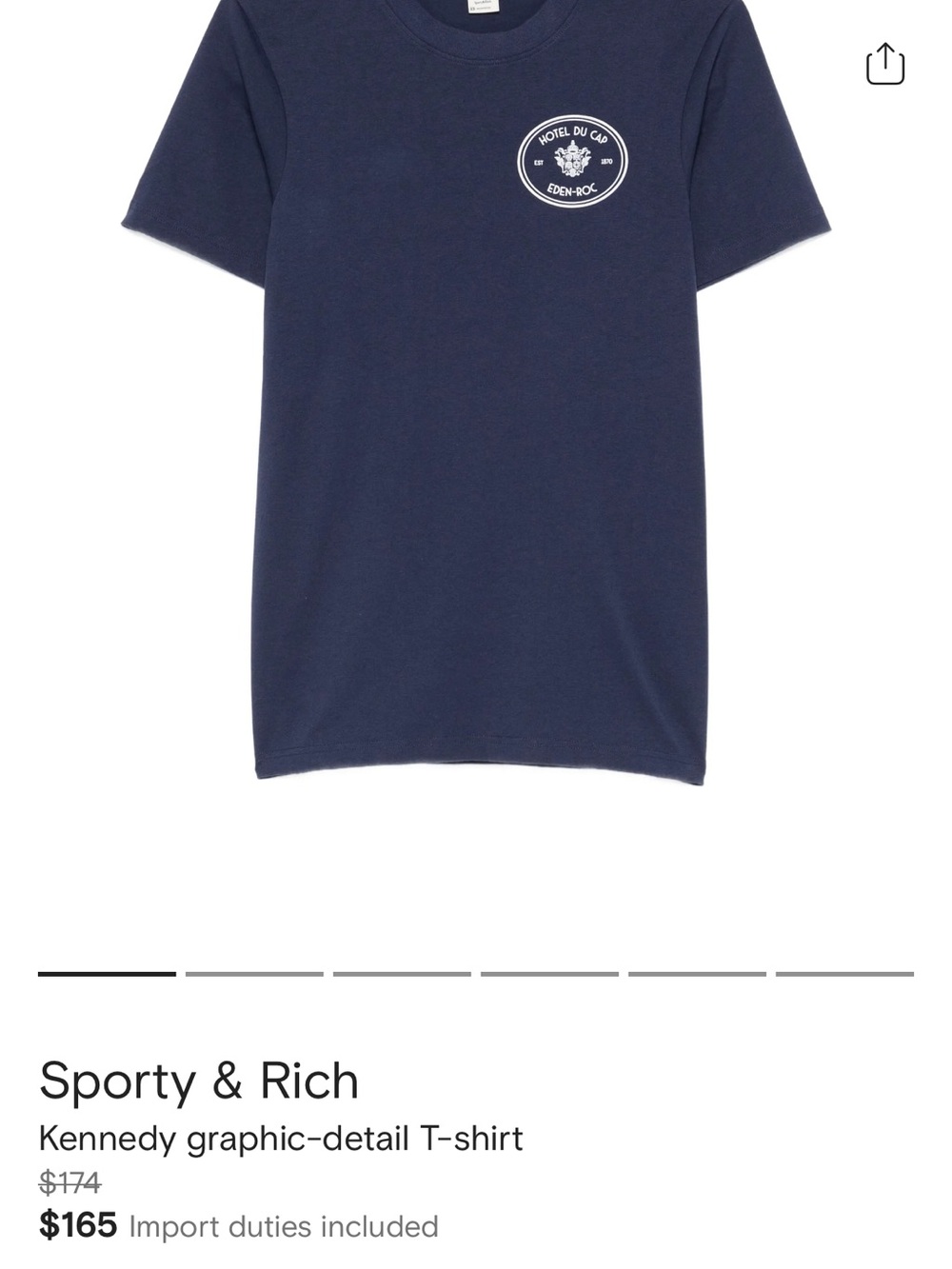 Sporty & Rich Navy Crest Graphic Tee